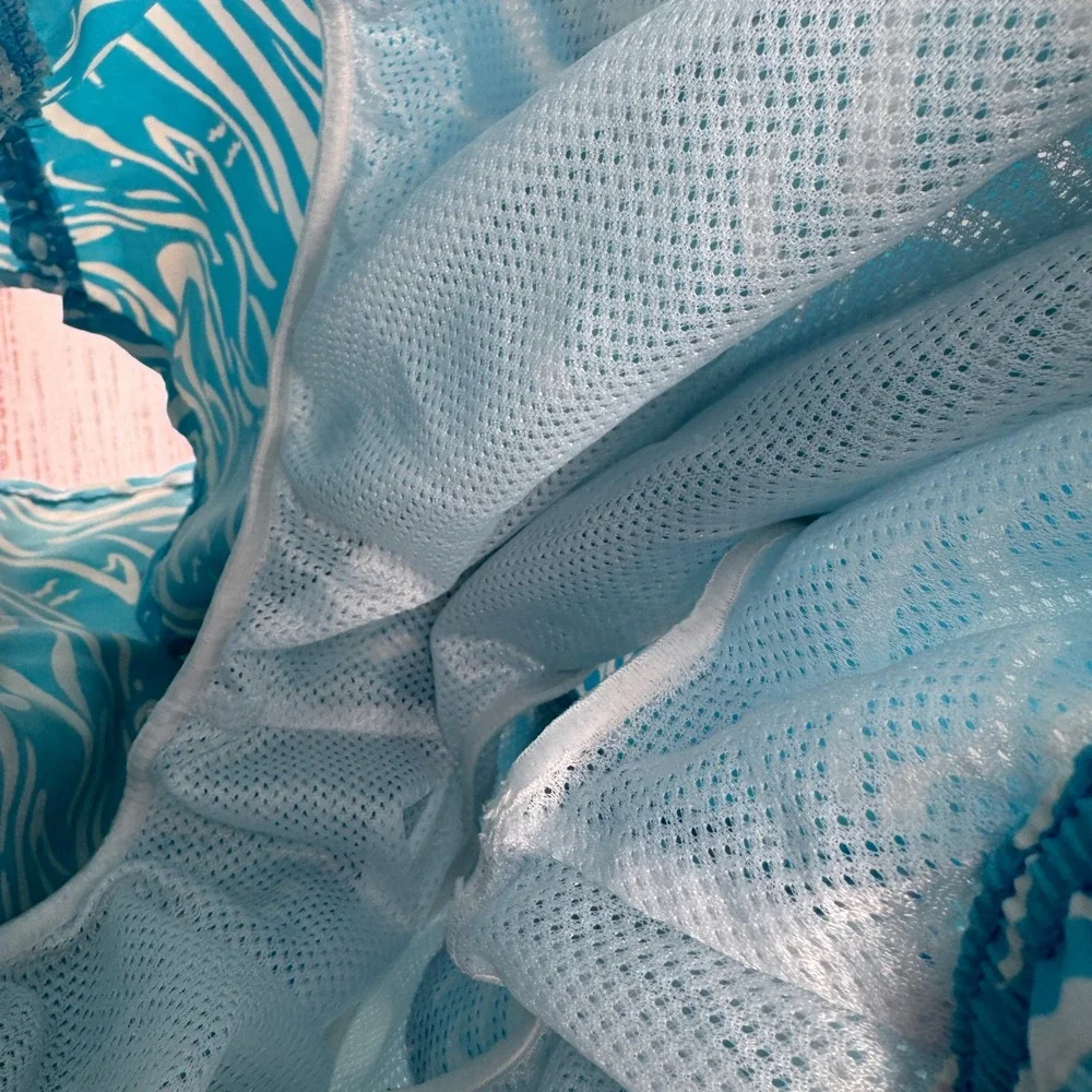 Vineyard Vines Swim Trunks Shorts Mens Size Large Fish Wave‎ Print lined
